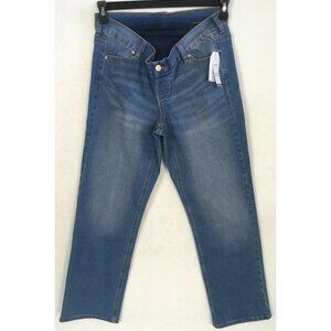 Time and Tru Maternity Jeans Size S 4 to 6 Blue Comfort Belly Band Straight New
